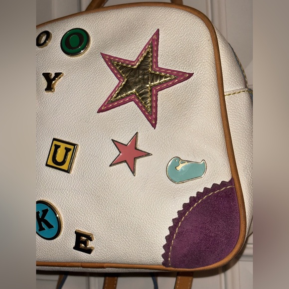 Y2K Dooney & Bourke Lindsay Lohan Backpack Bag Purse Vintage #8 Alphabet - Picture 3 of 16